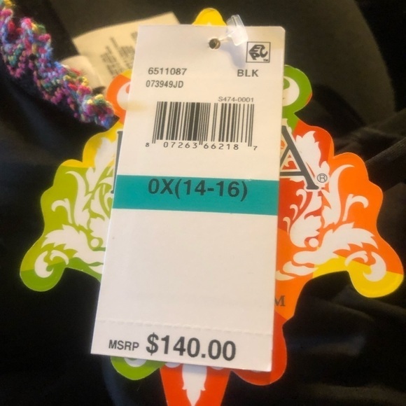 BECCA Plus Size Mardi Gras One Piece Swimsuit - Picture 4 of 5